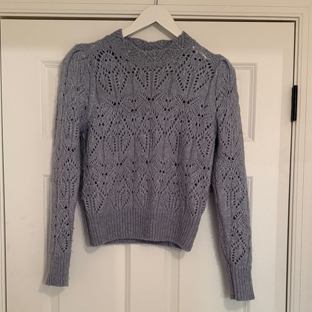 Astr Women's Grey Knit Sweater - small